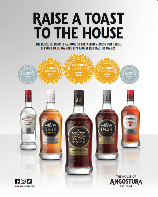 Angostura® Awarded 5 medals at The Spirits Business Rum Masters Competition 2017